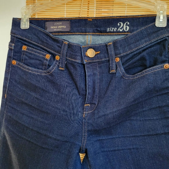 J. Crew Vintage Cropped size 26, dark wash - Picture 2 of 6